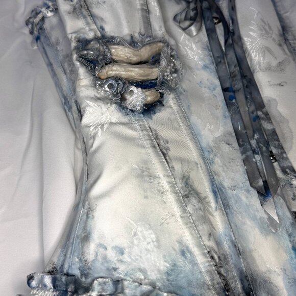 Corpse Bride Emily Custom Halloween Costume with Rib Detail Corset XS/S - Picture 7 of 8